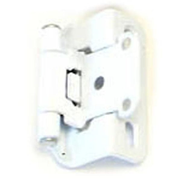 Hd A07550 W Amerock Decorative Half Wrap 0.5 in. Overlay Self Closing Cabinet Door Hinge; White Pair A07550 W